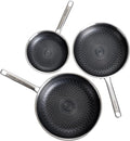 Non Stick Frying Pan without Lid, 8+10+12 Inch, Hybrid Frying Pans Set Nonstick by Yourpersonalkitchen