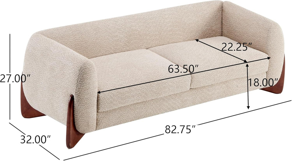 Christopher Knight Home Almab 82 Inches Sofa Couch, Cozy Boucle Upholstered 3...