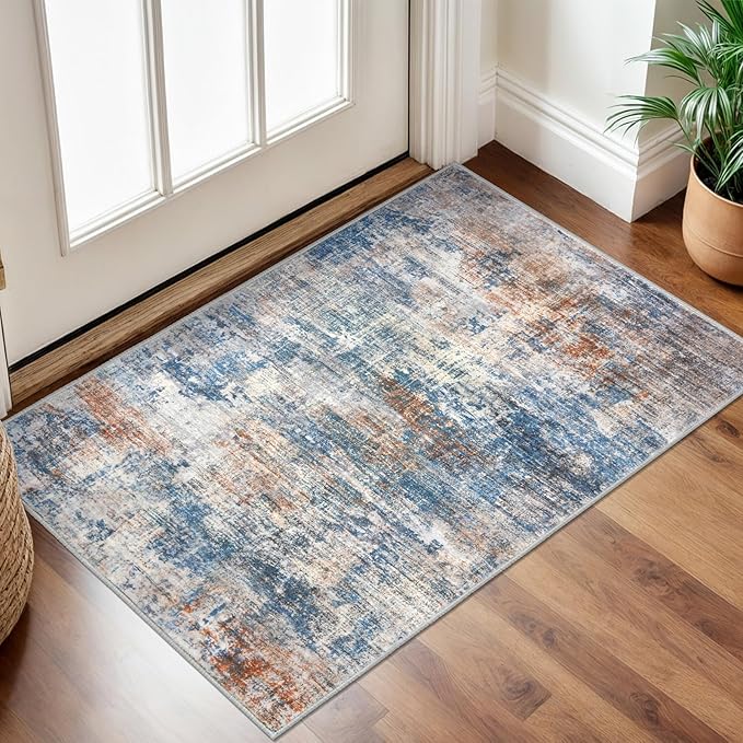IOHOUZE Small Abstract Area Rug 2x3 Ft Entryway Rugs Washable Door Mat Indoor by iOhouze