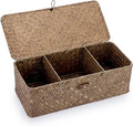 Hipiwe Storage Basket with Lid Toilet Tank Basket Holder Handwoven Wicker by Hipiwe