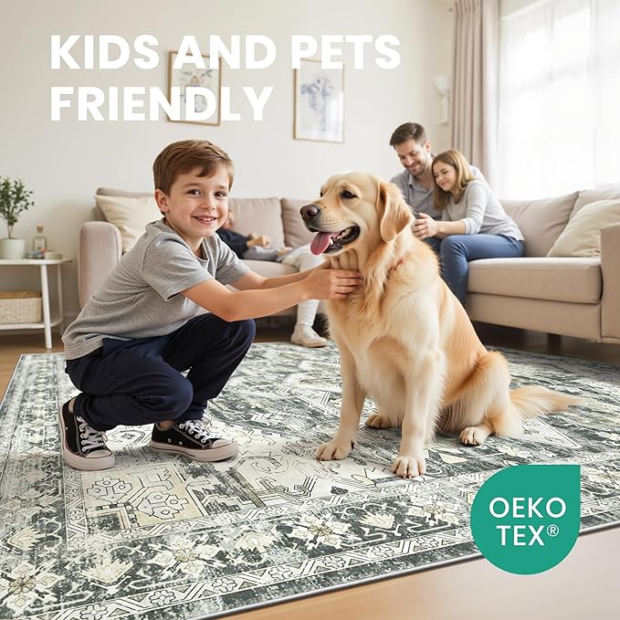 zesthome 5x7 Washable Rug-Stain Resistant Area Rugs - Image 7