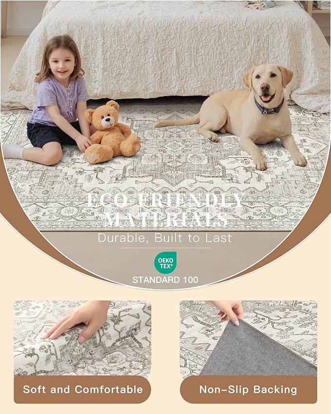 Madane Hallway Rug 3x10, Kitchen Rugs Washable Entryway Rug 10ft Vintage - Image 5