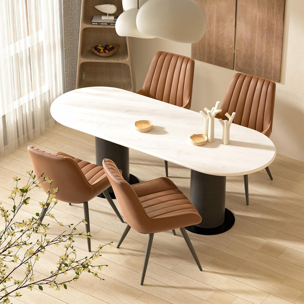 Nalupatio Modern Dining Chairs Set of 4, Comfy Dining Room Chairs with Thick ...