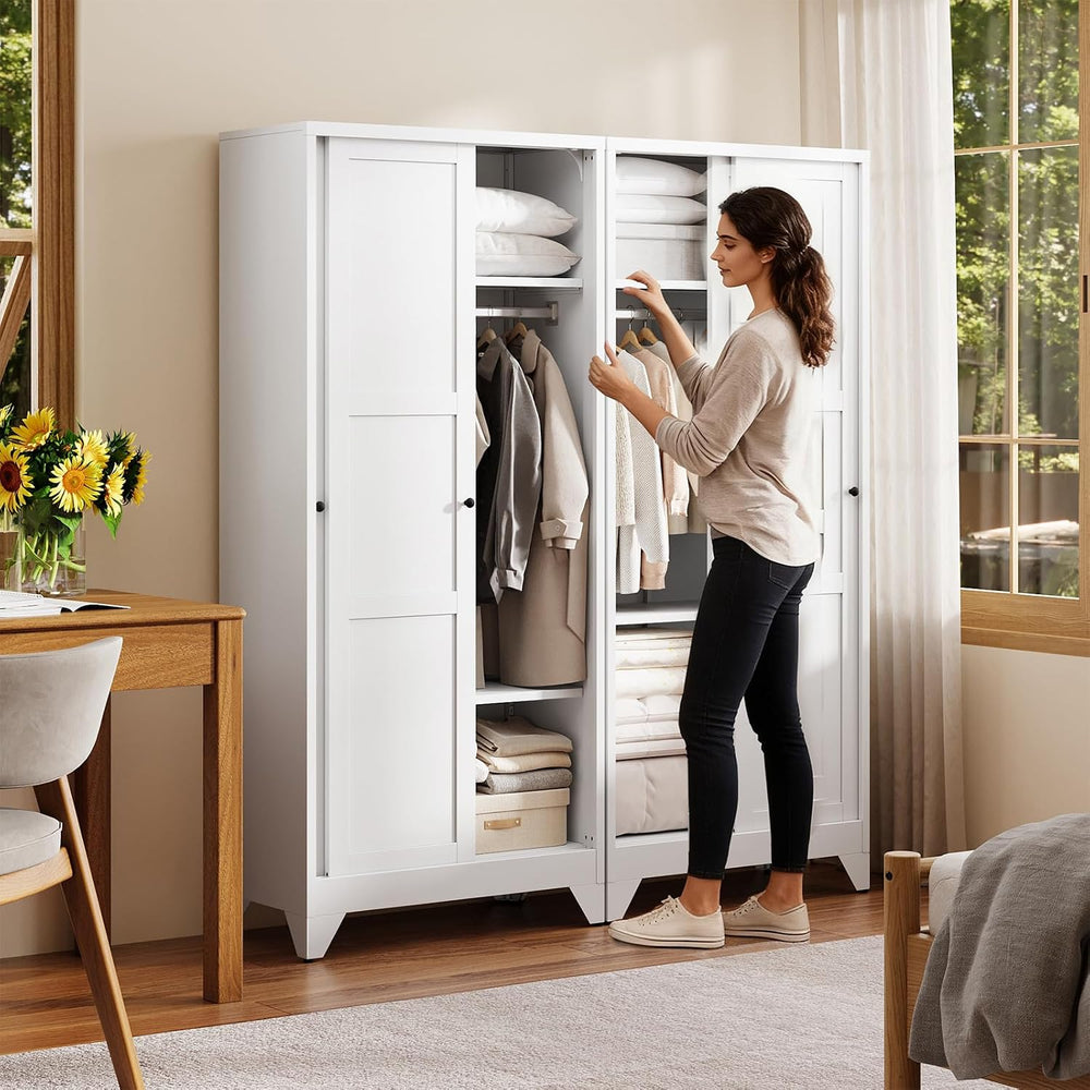 Armoire Wardrobe Closet,20" Deep Armoire Wardrobe Cabinets with Sliding ...