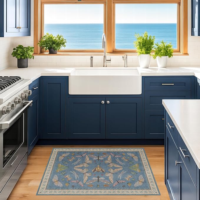Dusty Blue Bathroom Rug 2x4 - Image 6