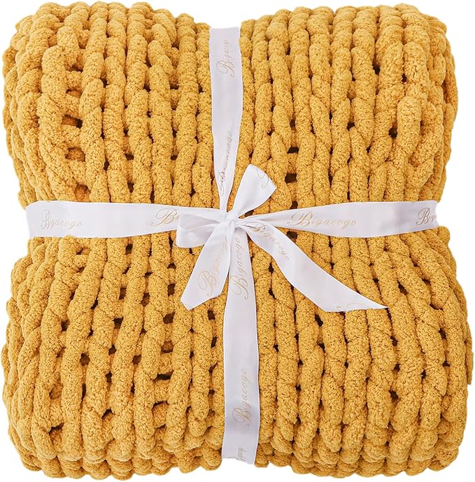 Bigacogo Chunky Knit Throw Blanket - Image 7