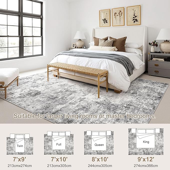 UERMEI 9x12 Area Rug Living Room Rugs - Image 2