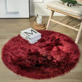 Ashler faux fur rug, Fluffy Shaggy Area Rug Ultra Soft 3 x 3 Feet Round Fur Rug by AshlerHomeDeco