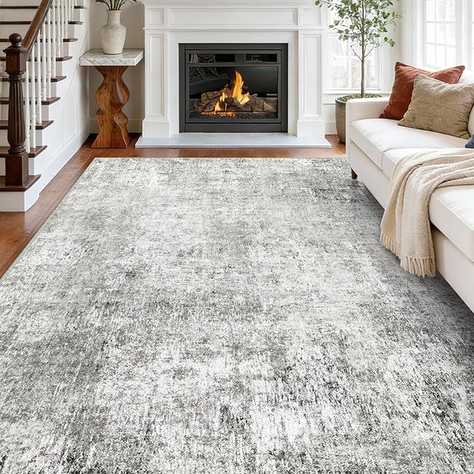 Washable Area Rugs 7'x9' Non-Slip Modern Abstract Soft - Image 9