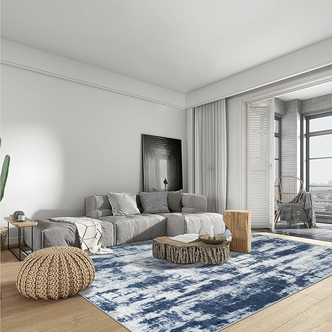 10x14 Area Rugs Washable Rug: Modern Abstract Living Room Rug Soft Anti-Skid - Image 3