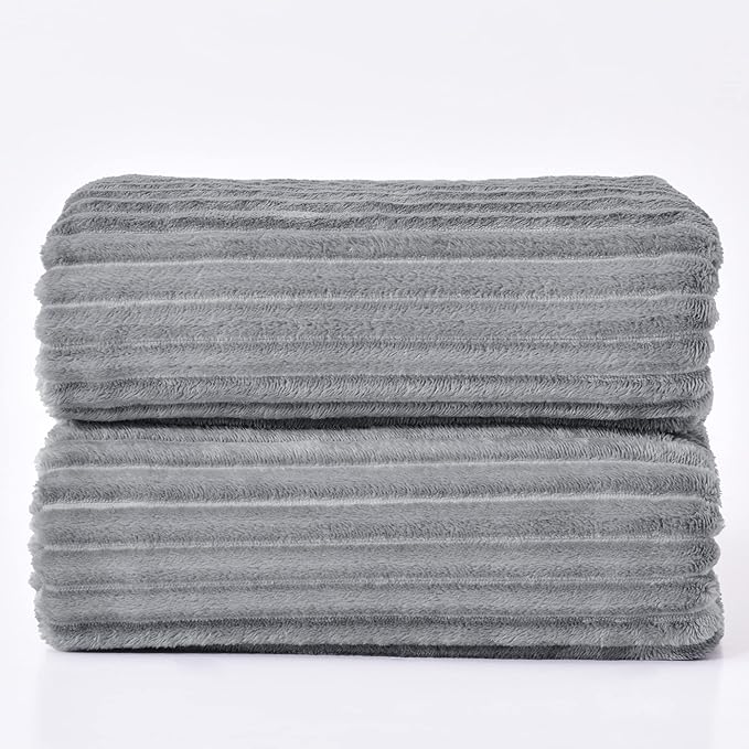 BEDELITE Fleece Blanket Queen Size – 3D Ribbed Jacquard Soft and Warm - Image 8