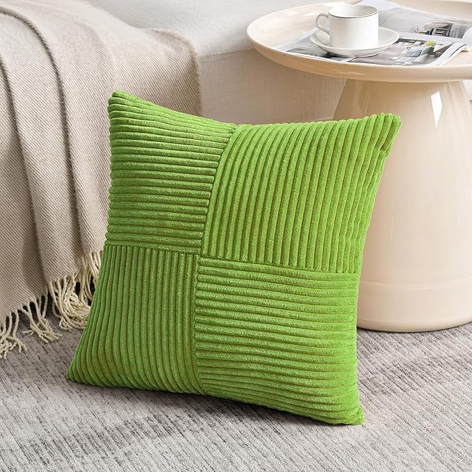 Fancy Homi Set of 2 Lime Green Samll Decorative Throw Pillow Covers 14x14 Inch - Image 2