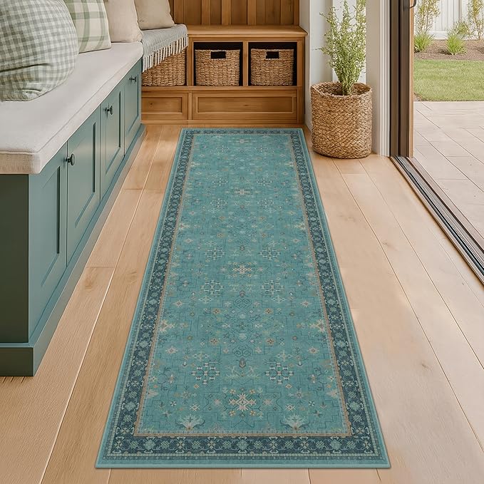 Boho 2'6"x8' Wide Hallway Runner Rugs by HazoHaus