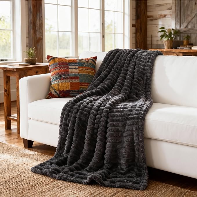 Bedsure GentleSoft Grey Twin Blanket - Image 8