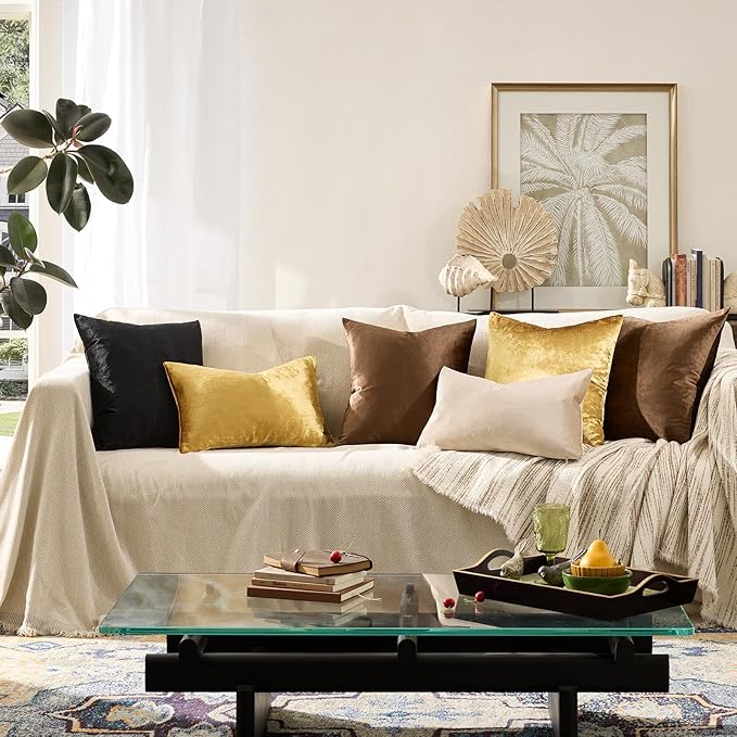 GIGIZAZA Decorative Couch Throw Pillow Covers, Pillow Cases Velvet Pillow Covers - Image 9