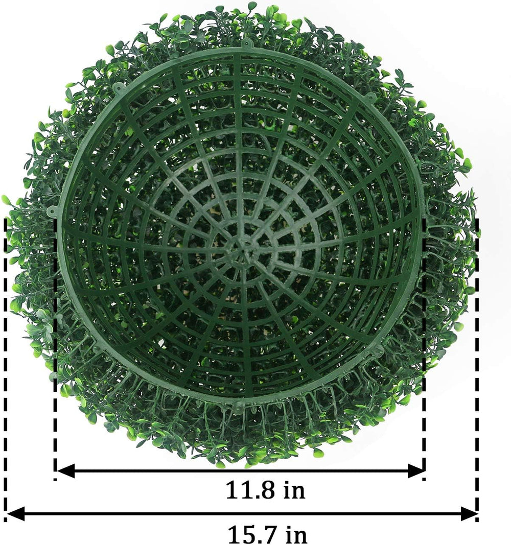 Sunnyglade 2 PCS 15.7 inch 4 Layers Artificial Plant Topiary Ball Faux Boxwoo...