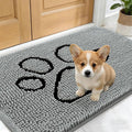 OLANLY Dog Door Mat for Muddy Paws 24x16, Paw Print Design, Absorbs Moisture by OLANLY