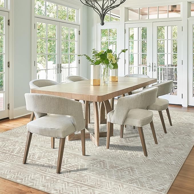 6x9 Area Rugs Washable Rug: Anti-Skid Abstract Modern Living Room Rug Soft Thin - Image 5