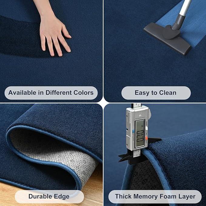 Amearea Large Modern Area Rugs for Bedroom Living Room, 5x8 Feet Navy Blue - Image 7