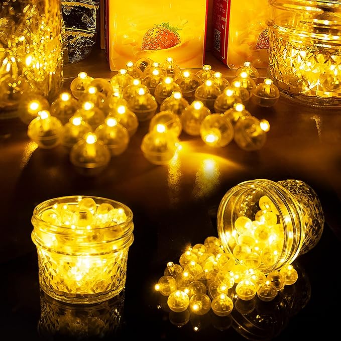 Aogist 100pcs Yellow Mini Lights with Hook,Long Standby Time Waterproof LED B...