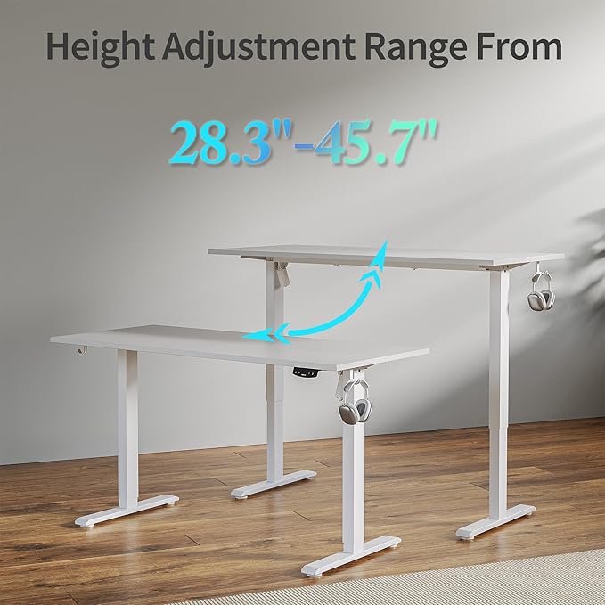 Agilestic Electric Standing Desk, Large 63 x 24 Inches Height Adjustable Desk...