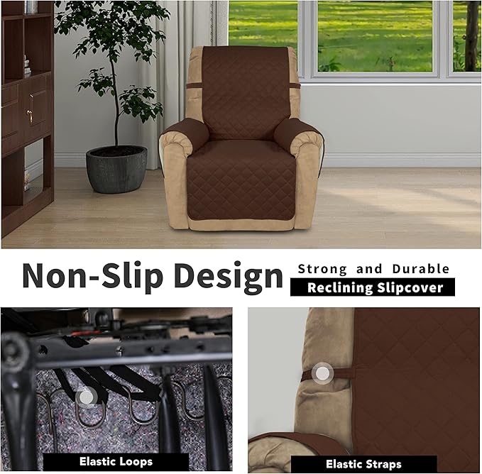 Easy-Going Recliner Chair Slipcover Reversible Sofa Cover Water Resistant Couch - Image 3