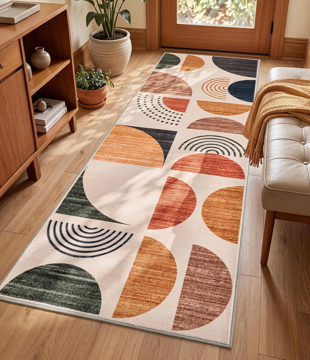YIHOUSE Boho 2x6 Runner Rug for Kitchen Non Slip Washable, Mid-Century Modern...