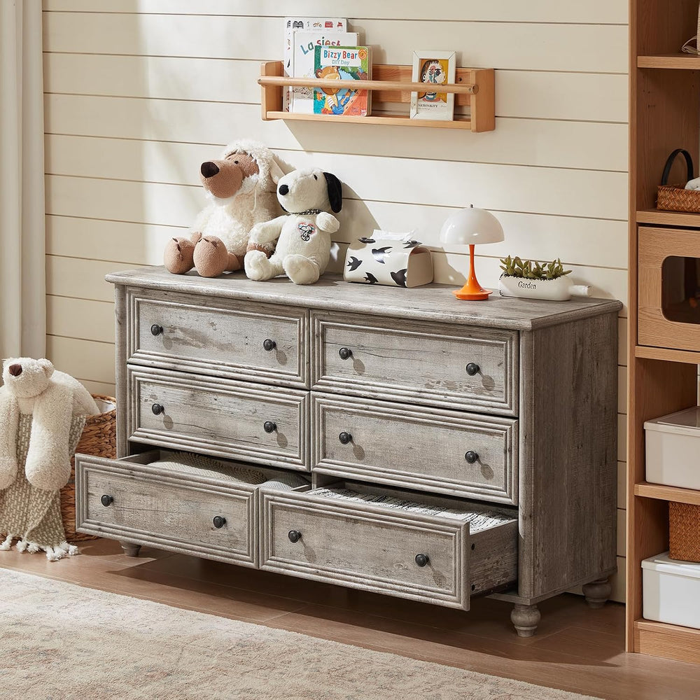 Dressers & Night Stand Set of 3, Wood 54" Wide Dresser & 18&quot...