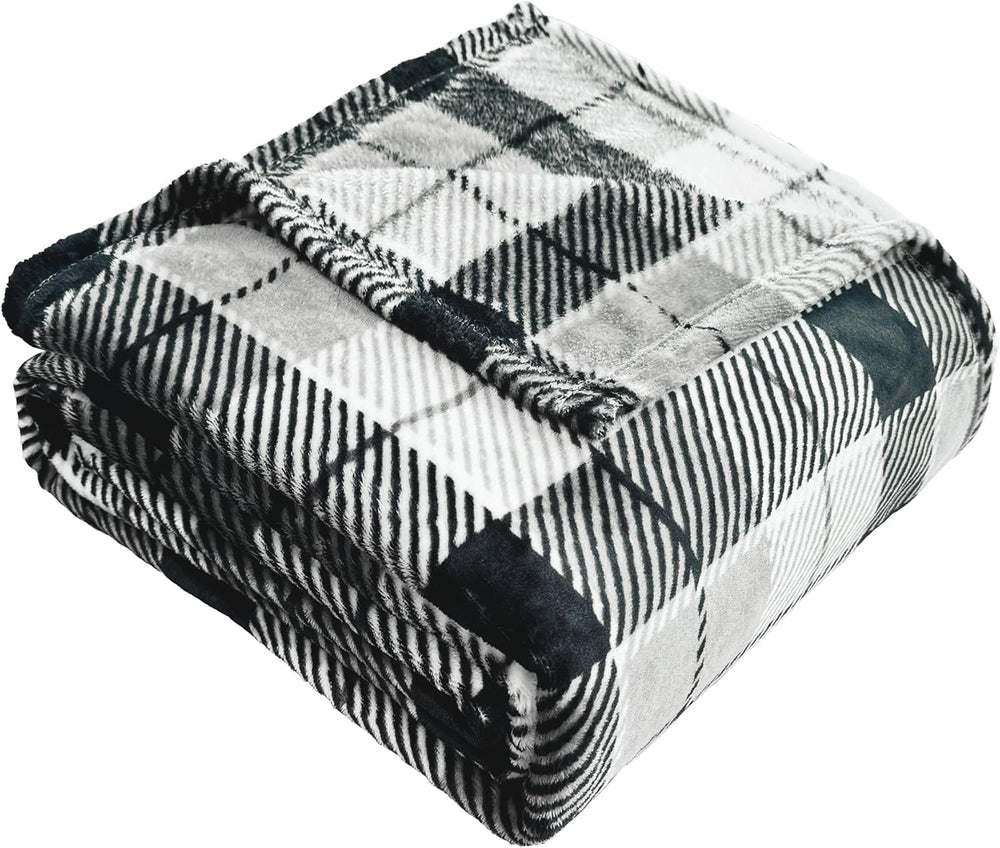 DEZ FURNISHINGS Velvet Plush Blanket, Super Soft, for Couch, Bed, All Season ...