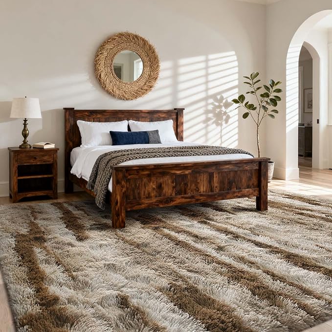 4x6 Ft Shag Area Rug for Bedroom Living Room, Tie-Dyed Ultra Soft Fluffy Furry - Image 3
