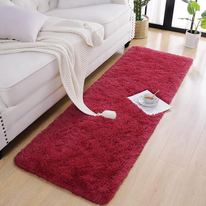 Chicrug Soft Runner Rug for Bedroom Living Room Plush Fluffy Rugs 2x6 Feet - Image 5
