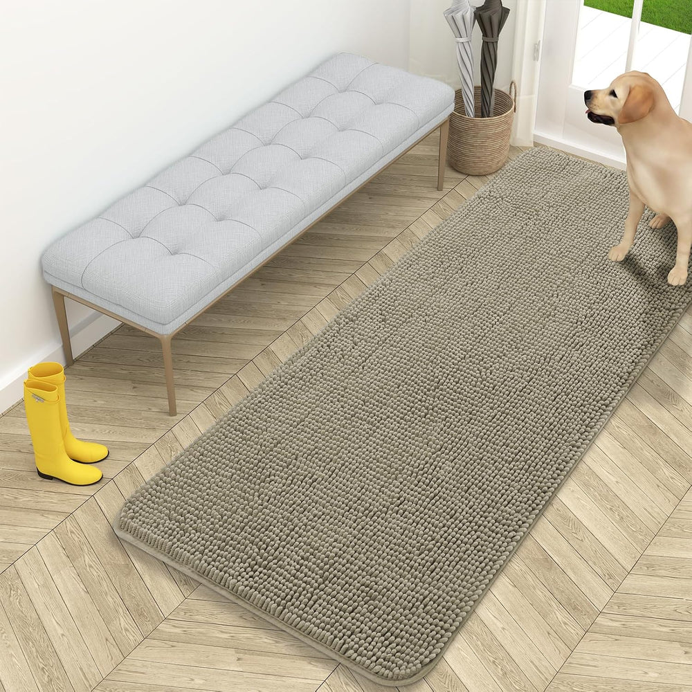 OLANLY Dog Door Mat for Muddy Paws 59x24, Absorbs Moisture and Dirt, Absorbent
