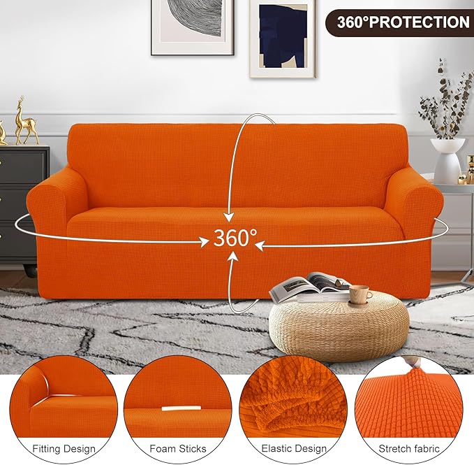 U-NICE HOME Stretch Couch Cover Sofa Cover Sofa Slipcover Furniture Protector - Image 3