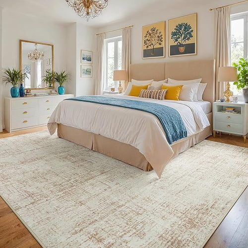 6x9 Area Rugs for Living Room Washable Rug: Anti-Skid Abstract Modern Living - Image 2