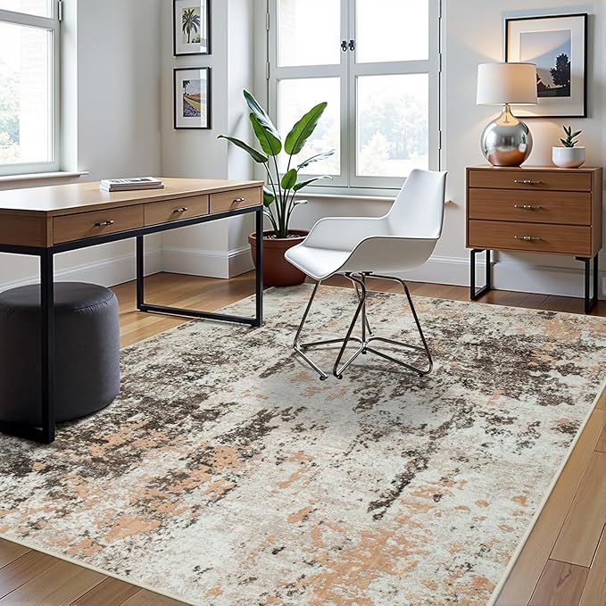 5x8 Area Rugs for Living Room Rug Washable: Abstract Rug for Dining Room - Image 3