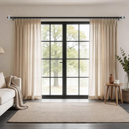 1 inch curtain rods 72 to 144 inches shown in use