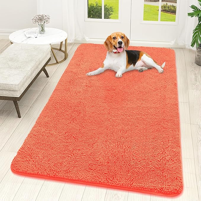 OLANLY Dog Door Mat for Muddy Paws 59x32, Absorbs Moisture and Dirt, Absorbent by OLANLY