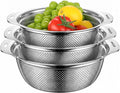 GEDO 304 Stainless Steel Colander Set, 3 Pack Kitchen Food Strainer by GEDOGuardianofFamilyHealth