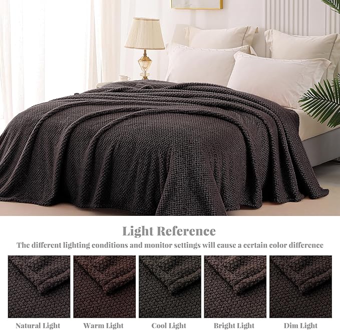 Whale Flotilla Queen Size Fuzzy Fleece Blanket, Fluffy Warm Soft Jacquard Bed - Image 8