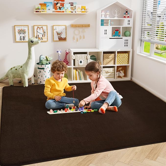 Amearea Large Modern Area Rugs for Bedroom Living Room, 5x8 Feet Brown - Image 4