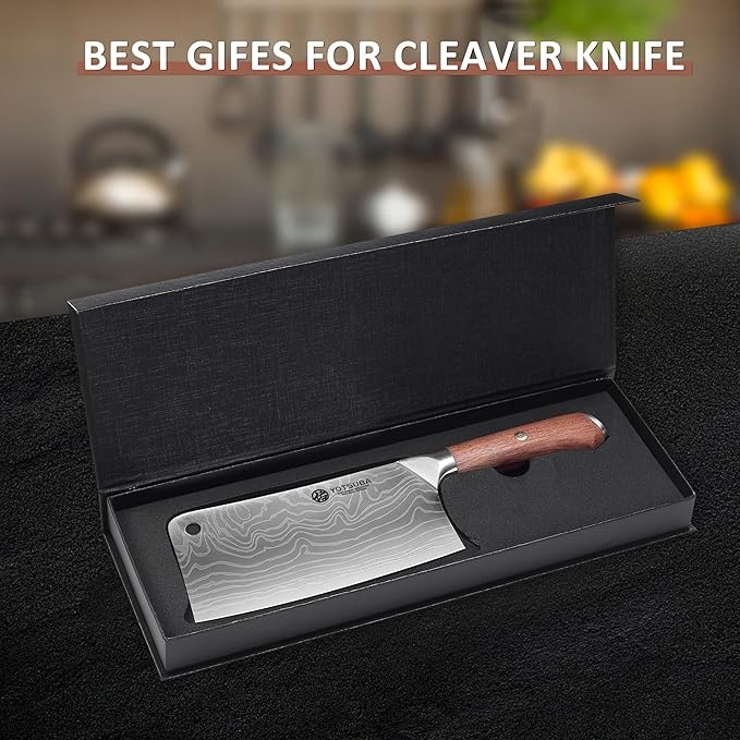 YOTSUBA Cleaver Knife 7 inch Ultra Sharp High Carbon Steel Vegetable Meat - Image 6