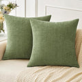 MIULEE Pack of 2 Couch Throw Pillow Covers 16x16 Inch Soft Sage Green Spring by MIULEE
