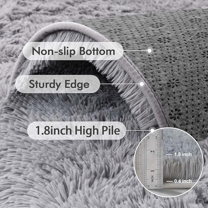 6x9 Ft Large Shag Rugs for Living Room Decor, Ultra Soft Fluffy Furry Area Rugs - Image 5