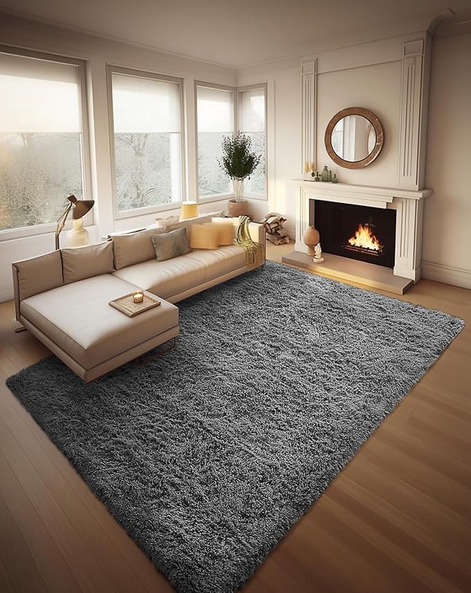 Ophanie 8x10 Area Rugs for Living Room, Upgrade Non-Slip Fluffy Soft Large Shag by Ophanie