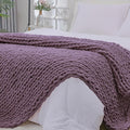 Bigacogo Chunky Knit Throw Blanket by Bigacogo