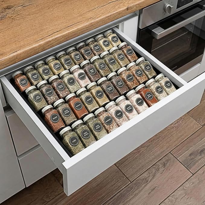 GOENDR Metal Spice Drawer Organizer, 4-Tier Spice Rack - Image 3