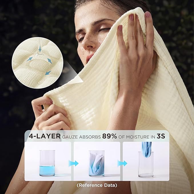 Bedsure 100% Cotton Muslin Blankets - Image 3