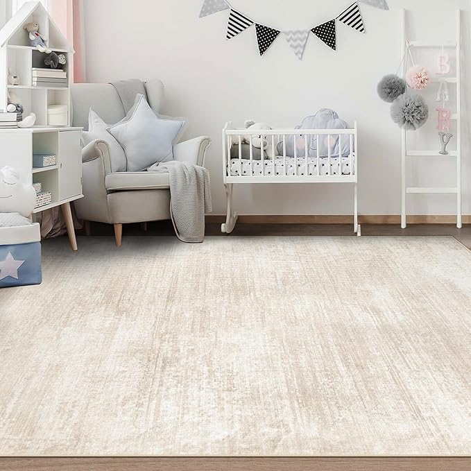 Area Rugs 6x9 for Living Room: Washable Rug Modern Abstract Neutral Soft - Image 6