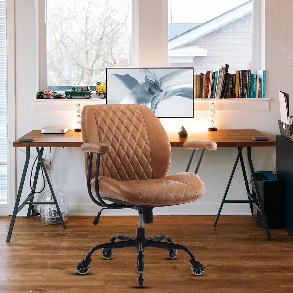 YFO Home Office Desk Chair Office Rubber Casters Ergonomic Computer Chair wit...