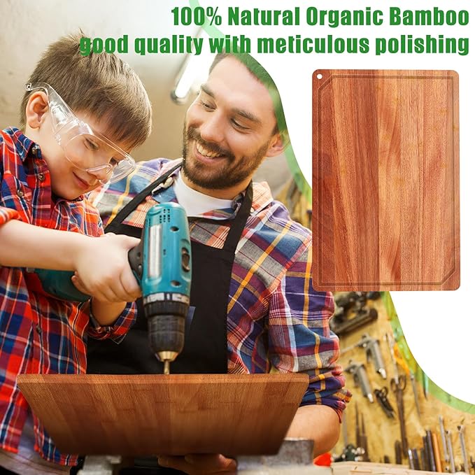 Eaasty 12 Set Extra Large Plain Cutting Board Bulk Heavy Duty Wood Cutting - Image 5